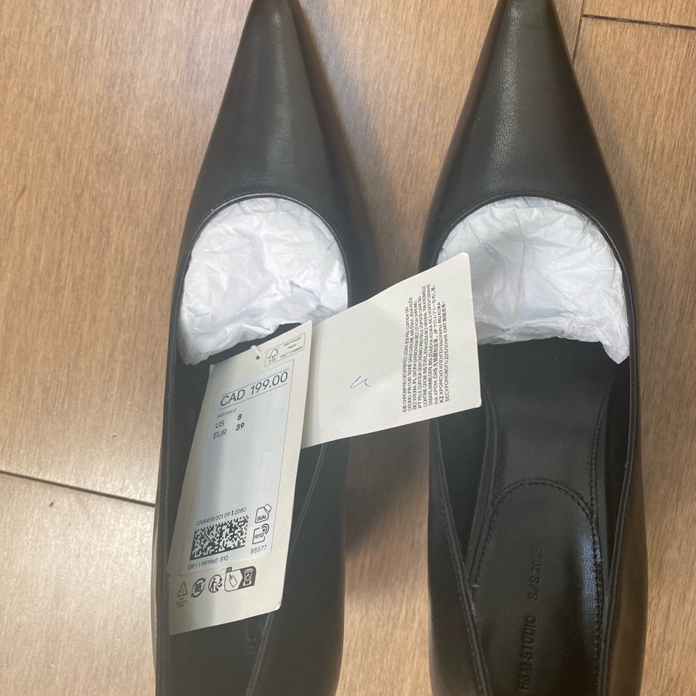 H&M Studio Collection Black Pointed Toe Heels